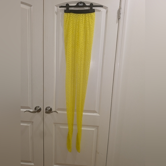 19. NWOT VERSACE LA GRECA MONOGRAM TULLE TIGHTS - Picture 2 of 5